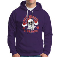 Retro Groovy Stay Merry & Bright Christmas Cute Santa Claus Hoodie - Wonder Print Shop