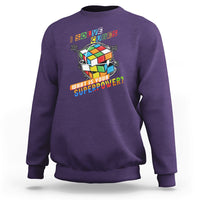 I Solve Cubes Superpower Funny Speed Cubing Sweatshirt - Wonder Print Shop