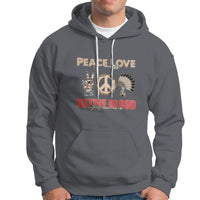 Native American Hoodie Peace Love - Wonder Print Shop