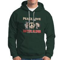 Native American Hoodie Peace Love - Wonder Print Shop