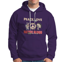 Native American Hoodie Peace Love - Wonder Print Shop