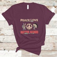 Native American T Shirt Peace Love - Wonder Print Shop