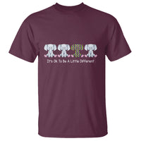 Autism Acceptance T Shirt It's Ok To Be A Little Different Jigsaw Puzzle Elephant - Wonder Print Shop