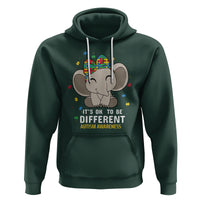 Cute Elephant Autism Hoodie It's Ok To Be Different Accept Support Love Autistic Kids - Wonder Print Shop