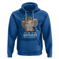 Cute Elephant Autism Hoodie It's Ok To Be Different Accept Support Love Autistic Kids - Wonder Print Shop