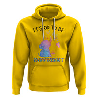 Autism Support Hoodie It's Ok To Be Different Cute Watercolor Elephant - Wonder Print Shop