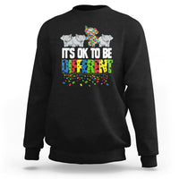 Autism Awareness Sweatshirt It's Ok To Be Different Funny Jigsaw Puzzle Elephant - Wonder Print Shop