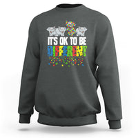 Autism Awareness Sweatshirt It's Ok To Be Different Funny Jigsaw Puzzle Elephant - Wonder Print Shop