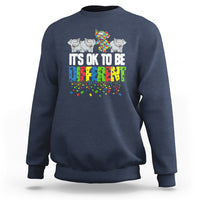 Autism Awareness Sweatshirt It's Ok To Be Different Funny Jigsaw Puzzle Elephant - Wonder Print Shop
