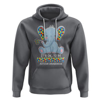 Autism Awareness Elephant Hoodie Its Ok To Be Different - Wonder Print Shop