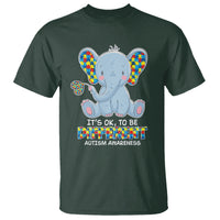 Autism Awareness Elephant T Shirt Its Ok To Be Different - Wonder Print Shop