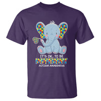 Autism Awareness Elephant T Shirt Its Ok To Be Different - Wonder Print Shop