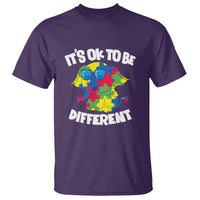 Autism Awareness Day T Shirt It's Okay To Be Different Elephant - Wonder Print Shop
