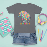 Autism T Shirt For Kid It's Okay To Be Different Elephant - Wonder Print Shop