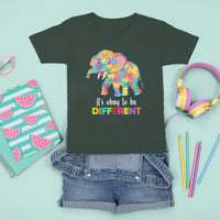 Autism T Shirt For Kid It's Okay To Be Different Elephant - Wonder Print Shop