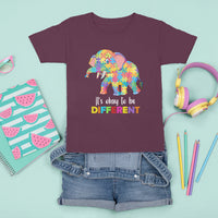 Autism T Shirt For Kid It's Okay To Be Different Elephant - Wonder Print Shop