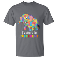 Autism T Shirt It's Okay To Be Different Elephant - Wonder Print Shop