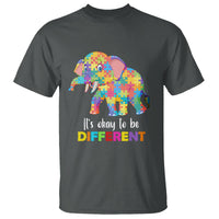 Autism T Shirt It's Okay To Be Different Elephant - Wonder Print Shop