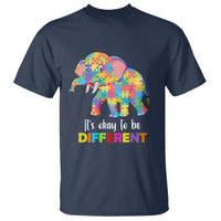 Autism T Shirt It's Okay To Be Different Elephant - Wonder Print Shop