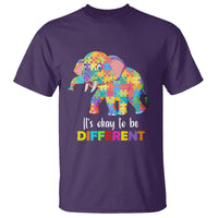 Autism T Shirt It's Okay To Be Different Elephant - Wonder Print Shop