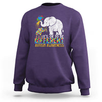 It Is Ok To Be Elephant Different Autism Awareness Sweatshirt - Wonder Print Shop