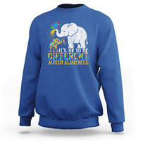 It Is Ok To Be Elephant Different Autism Awareness Sweatshirt - Wonder Print Shop