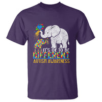 It Is Ok To Be Elephant Different Autism Awareness T Shirt - Wonder Print Shop