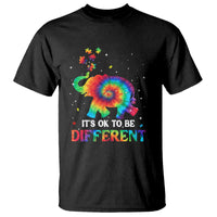 Tie Dye Elephant Autism T Shirt Its Ok To Be Different - Wonder Print Shop
