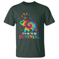 Tie Dye Elephant Autism T Shirt Its Ok To Be Different - Wonder Print Shop