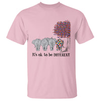 Autism Awareness Elephant T Shirt It's Ok To Be A Little Different - Wonder Print Shop