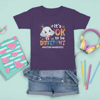 World Autism Day T Shirt For Kid It's Okay To Be Different Elephant - Wonder Print Shop