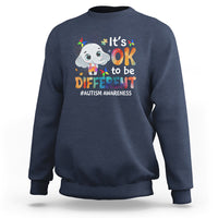 World Autism Day Sweatshirt It's Okay To Be Different Elephant - Wonder Print Shop