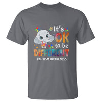 World Autism Day T Shirt It's Okay To Be Different Elephant - Wonder Print Shop