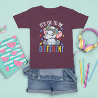 Autism Month T Shirt For Kid It's Okay To Be Different Elephant - Wonder Print Shop