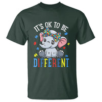 Autism Month T Shirt It's Okay To Be Different Elephant - Wonder Print Shop