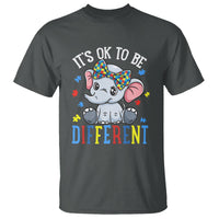 Autism Month T Shirt It's Okay To Be Different Elephant - Wonder Print Shop