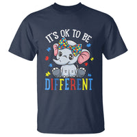Autism Month T Shirt It's Okay To Be Different Elephant - Wonder Print Shop