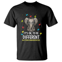 Autism Awareness Elephant T Shirt It's Okay To Be Different - Wonder Print Shop