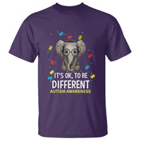 Autism Awareness Elephant T Shirt It's Okay To Be Different - Wonder Print Shop