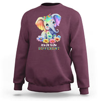It's Ok To Be Elephant Different Autism Awareness Sweatshirt - Wonder Print Shop