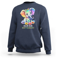 It's Ok To Be Elephant Different Autism Awareness Sweatshirt - Wonder Print Shop