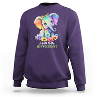 It's Ok To Be Elephant Different Autism Awareness Sweatshirt - Wonder Print Shop