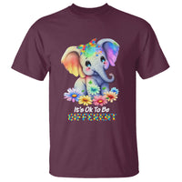 It's Ok To Be Elephant Different Autism Awareness T Shirt - Wonder Print Shop