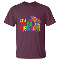 Autism Speaks T Shirt It's Okay To Be Different Elephant - Wonder Print Shop