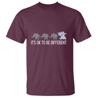 Autism It's Ok To Be Different Elephant Shirt Funny Elephant T Shirt - Wonder Print Shop
