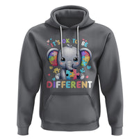 Cute Elephant Autism Awareness Hoodie Its Ok To Be Different - Wonder Print Shop