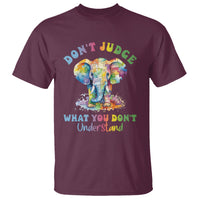 Autism Awareness Acceptance Elephant T Shirt It's OK To Be Different - Wonder Print Shop