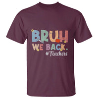 Bruh We Back 1st Graders T Shirt Retro Vintage Back to School Design - Wonder Print Shop