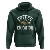 Coffee Lover Teacher Hoodie Caffeinate & Educate Quote Design - Wonder Print Shop