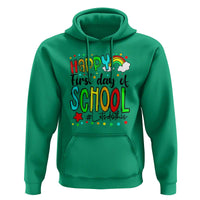 Happy First Day of School Hoodie Perfect for Teachers Back to School - Wonder Print Shop